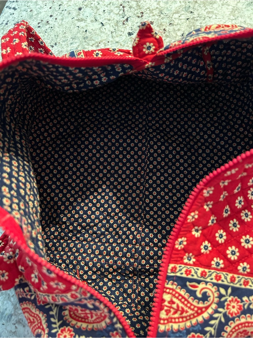 Vera Bradley Mini Duffle Red,White and Blue Pattern - Picture 3 of 3